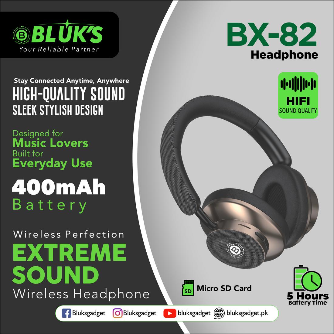 BX-82 Wireless Headphones